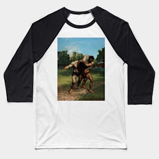 The Wrestlers by Gustave Courbet Baseball T-Shirt